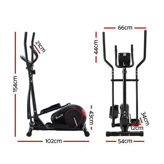 Everfit Exercise Bike Elliptical Cross Trainer Home Gym Fitness Machine LCD