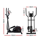 Everfit Exercise Bike Elliptical Cross Trainer Home Gym Fitness Machine LCD
