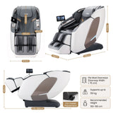Livemor Prestige 4D Dual Mechanism Massage Chair, Full Body Zero Gravity Recliner with Extended SL Track, Body Scan, Air Compression, Waist Heating, Foot Rollers, Voice Control & Wireless Charging
