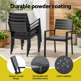 Gardeon Outdoor Dining Set 11PCS Aluminum Extendable Table and Chairs Patio Furniture Black