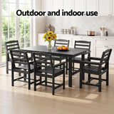 Gardeon 7 Piece Outdoor Dining Set Patio HDPE Table and Chairs Garden Furniture