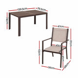 Gardeon 7PCS Outdoor Dining Set Patio Furniture Table and Chairs Garden Coffee