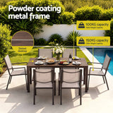 Gardeon 7PCS Outdoor Dining Set Patio Furniture Table and Chairs Garden Coffee