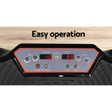 Everfit Vibration Machine Platform Vibrator Resistance Rope Home Fitness Black
