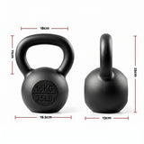 Everfit 16kg Cast Iron Kettlebell Powder Coating Flat Bottom Home Gym