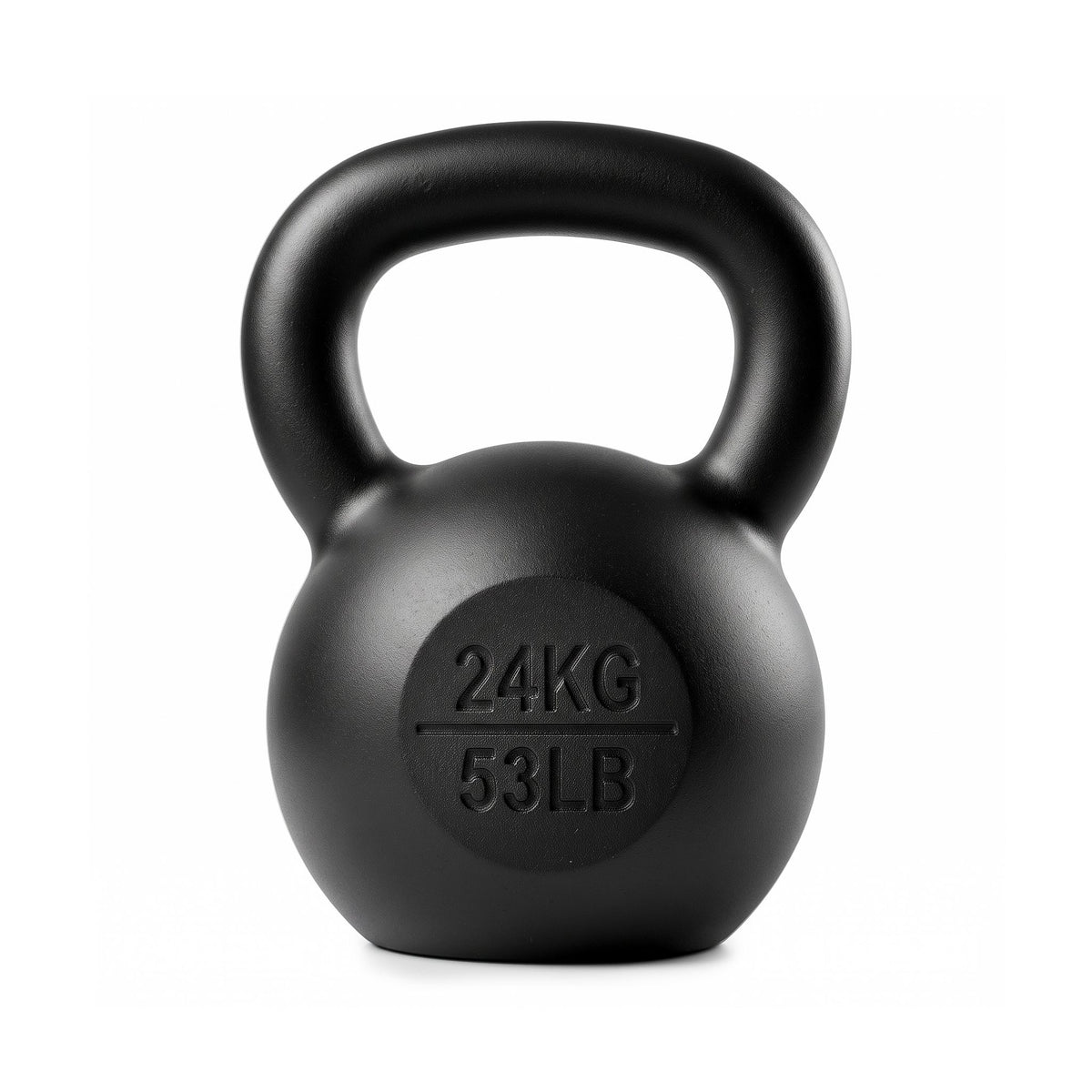 Everfit 24kg Cast Iron Kettlebell Powder Coating Flat Bottom Home Gym