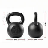 Everfit 24kg Cast Iron Kettlebell Powder Coating Flat Bottom Home Gym