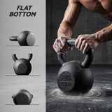 Everfit 24kg Cast Iron Kettlebell Powder Coating Flat Bottom Home Gym