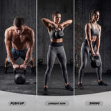 Everfit 24kg Cast Iron Kettlebell Powder Coating Flat Bottom Home Gym
