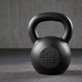 Everfit 24kg Cast Iron Kettlebell Powder Coating Flat Bottom Home Gym