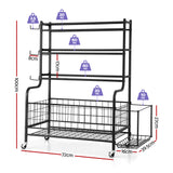 Everfit Dumbbell Rack Weight Rack for Dumbbells Home Gym Storage Black
