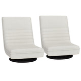 Artiss 2XFloor Chair Lounge Sofa Swivel Foldable Linen White