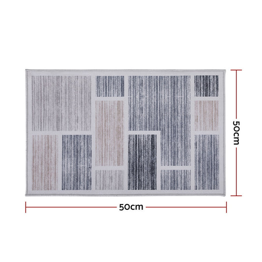 Artiss Floor Rug 50X80cm Doormat Soft Velvet Non-Slip Bath Mat Small Modern