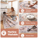 Artiss 80 x 180 cm Runner Rugs For Living Room No Heavy Rubber Crease-Free Foldable Design For Kitchen Entryway And Bedroom 100% Polyester Water-repellent Resistant Non-Shedding