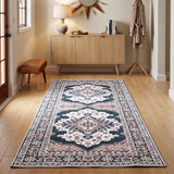 Artiss 60 x 120 cm Washable Runner Area Rug No Hard Glue Quilt-Like Soft for Home Decor, 0.5cm Ultra-Thin Pet Friendly Bohemian Medallion Bedroom Carpet