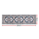 Artiss 80 x 300 cm Washable Runner Area Rug No Hard Glue Quilt-Like Soft for Home Decor, 0.5cm Ultra-Thin Pet Friendly Bohemian Medallion Bedroom Carpet