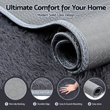 Artiss Floor Rug 140x200cm Plush Area Shaggy Rug Living Room Bedroom Carpet Grey