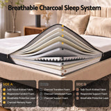 Giselle 18cm Double Memory Foam Mattress Dual Feel Reversible Charcoal Foam