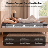 Giselle 18cm Double Memory Foam Mattress Dual Feel Reversible Charcoal Foam
