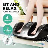 Livemor Foot Massager Shiatsu Massagers Electric Roller Kneading Leg Grey