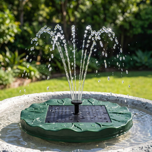 Gardeon Solar Fountain Pumps Bird Bath Floating Lotus Desig Water Feature 31cm