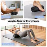 Everfit Foam Roller Set 4 in 1 Grid High Density Massager for Deep Tissue Trigger Point Myofascial Release Back Pain Muscle Recovery Gym Home Fitness Equipment with Storage Bag Supports 150kg