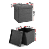 Artiss Storage Ottoman Rest Foot Stool Foldable