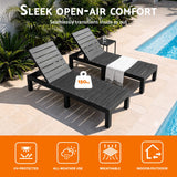 Gardeon 2X Foldable Sun Lounges Outdoor Recliner Patio Beach Chair Slatted Black