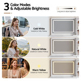 Artiss Dressing Table Makeup Vanity Desk LED Mirror Drawers Charging Station Curved Edge White