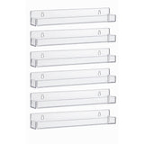 Artiss 6-Pack Acrylic Wall Shelves, Clear Floating Display Shelf with Detachable Panels & Front Lip