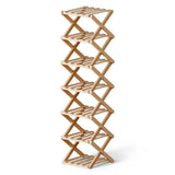 Artiss 7 Tier Bamboo Foldable Shoe Rack Organizer Entryway