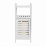 Artiss Bathroom Storage Cabinet Tilt Out Laundry Hamper Tall Organiser White