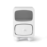 Artiss Bedside Table Storage Drawer Shelf Pine Wood Legs White