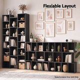 Artiss Bookshelf Display Shelves CD DVD Storage Rack Tall Bookcase Black
