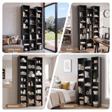 Artiss Bookshelf Display Shelves CD DVD Storage Rack Tall Bookcase Black