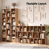 Artiss Bookshelf Display Shelves CD DVD Storage Rack Tall Bookcase Oak