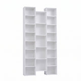 Artiss Bookshelf Display Shelves CD DVD Storage Rack Tall Bookcase White