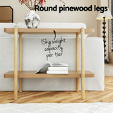 Artiss Console Table 92CM 2-tier Pine Sera
