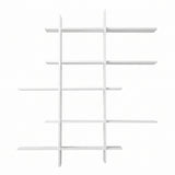 Artiss 15-Section Wall Mounted Display Shelf, Floating Bookshelf for Books and Decor, Extra Thick E1 PB Board for Home Study and Living Room, 116 x 18 x 129 cm