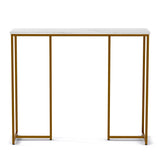 Artiss Console Table Marble Effect White&Gold