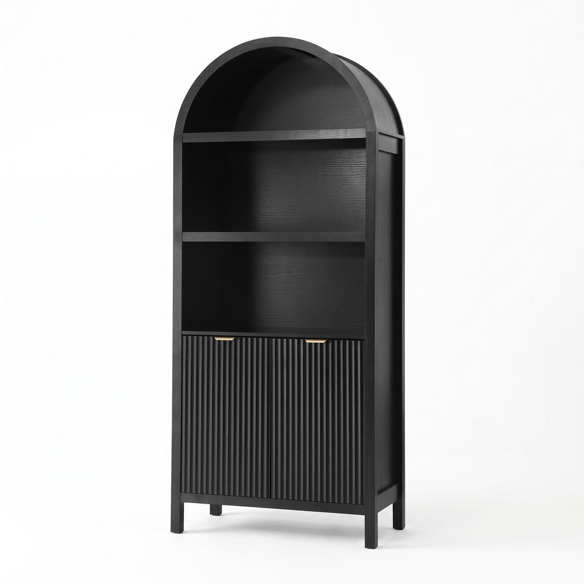 Artiss Buffet Sideboard Cabinet Pantry 180CM Arched Storage Bookshelf Black