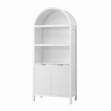 Artiss Buffet Sideboard Cabinet Pantry 180CM Arched Storage Bookshelf White