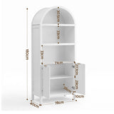 Artiss Buffet Sideboard Cabinet Pantry 180CM Arched Storage Bookshelf White
