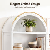 Artiss Buffet Sideboard Cabinet Pantry 180CM Arched Storage Bookshelf White