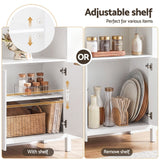 Artiss Buffet Sideboard Cabinet Pantry 180CM Arched Storage Bookshelf White