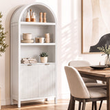 Artiss Buffet Sideboard Cabinet Pantry 180CM Arched Storage Bookshelf White