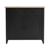 Artiss Buffet Sideboard Cabinet Kitchen Storage Cupboard Pantry 2 Drawers Black