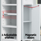 Artiss Bathroom Storage Cabinet 180cm Tall Slim Floor Cupboard Toilet Narrow Linen Tower