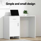 Artiss Computer Desk Drawer Cabinet White 100CM