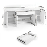 Artiss Buffet Sideboard Cabinet 180cm Cupboard Pantry Storage Drawer White DANA